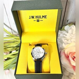 J. W. Hulme Women’s Vintage Silver and Black Wristwatch NIB